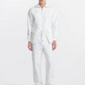 Dion Lee Saddle Zip Up Pullover Sweatshirt Ivory Men Small